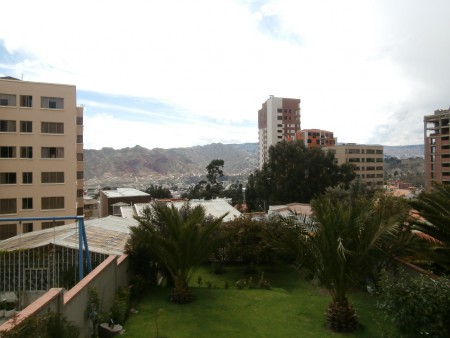 Uitzicht vanaf Conny's balkon!