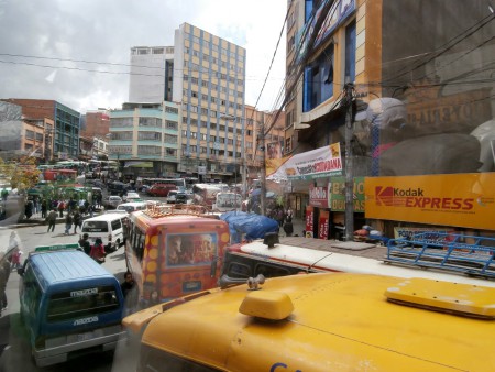 Met de toeristenbus door La Paz