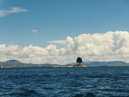 Eilandje op het Titicacameer